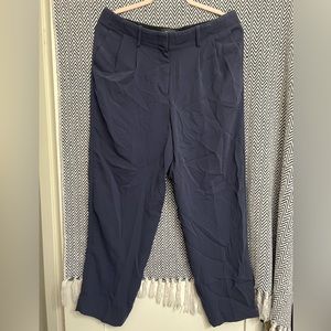 Theory navy blue cropped trouser pants - 10